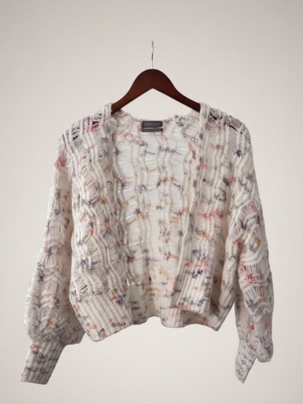 Urban Outfitters Speckled Knit Cardigan XS Multicolor Chunky Open Front Sweater